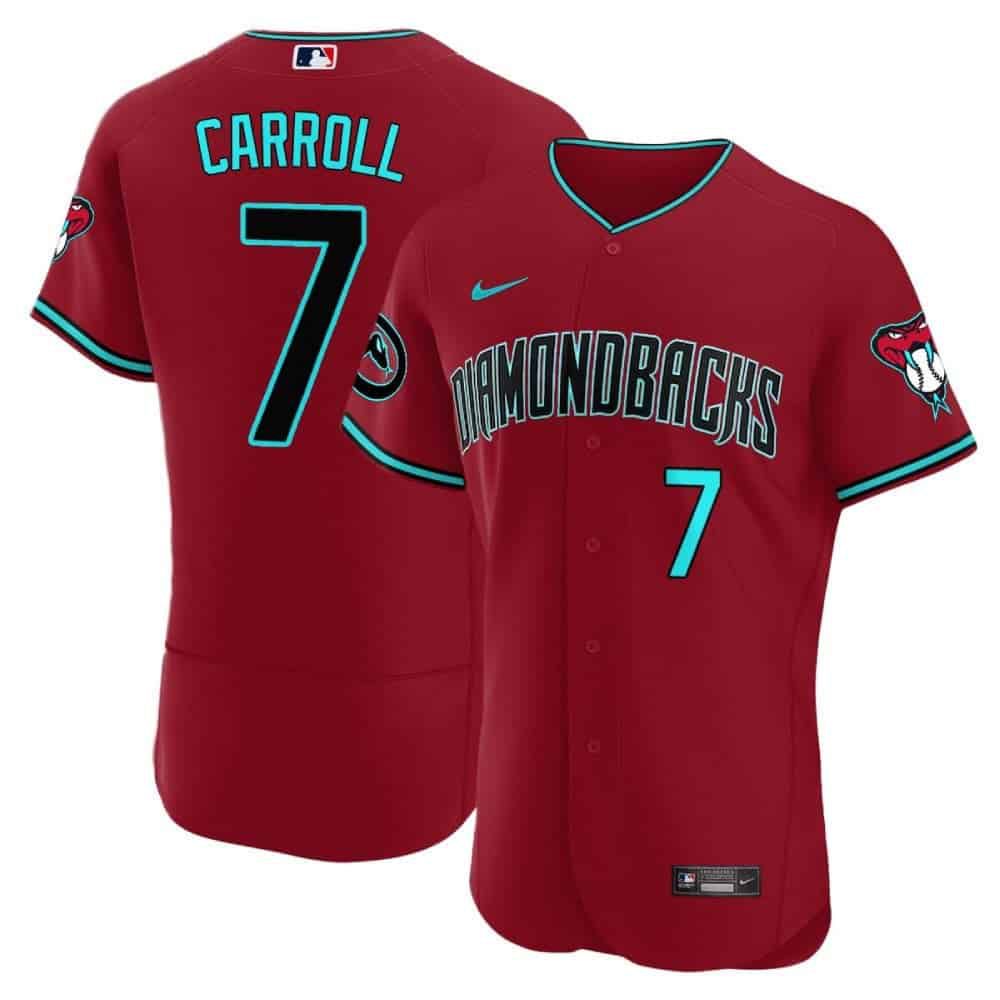 Men Arizona Diamondback #7 Carroll Red 2024 Nike Flex Base MLB Jersey->indianapolis colts->NFL Jersey